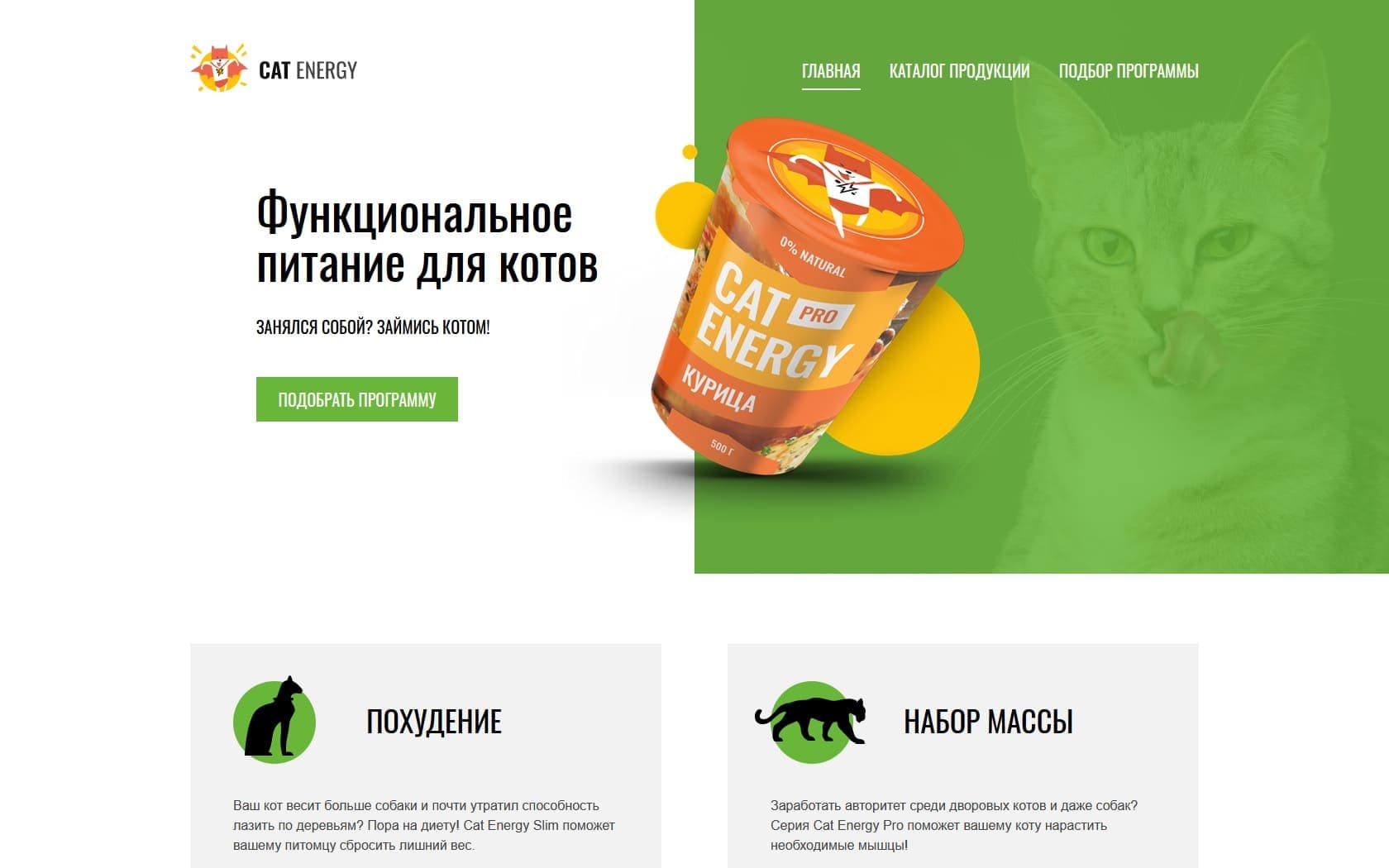 Cat Energyhome page
