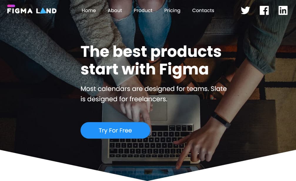 Figma landhome page